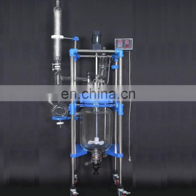 100l Glass Reactors Pilot Plants chemical jacketed glass reactor prices
