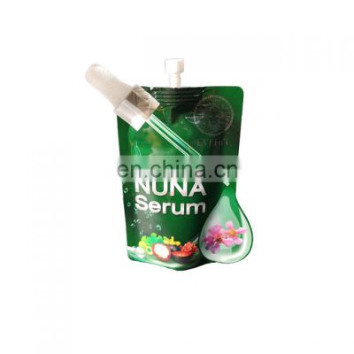 China Manufacturer Custom Cosmetic Foil Sachet Cream Sample Packaging Bag Shaped Spout Pouch