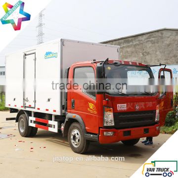 4.3m reefer truck body 6.5T Sino-Truck Howo143Hp Chassis refrigerated trucks light duty small refrigerator box truck