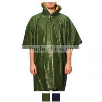 Hooded Waterproof PVC Poncho Material Rain Poncho