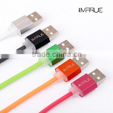 IMPRUE SYNC&Fast Charging Data Synchronize Round USB Cable For iPhone/iPad /Samsung V8/Andriod Soft PTE Phone Cables 2.1A