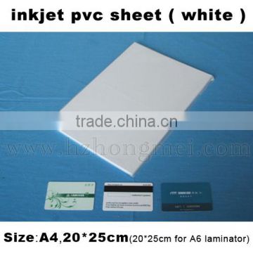 luminous white inkjet laminating PVC sheet