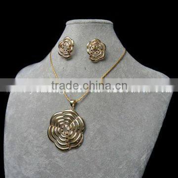 hawaiian flower necklace and gold jhumka earrings design sets