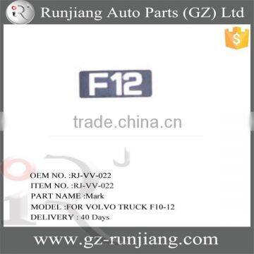 truck F12 mark used for Volvo F10-12 truck body parts