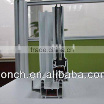 PVC window profile CONCH 88 4 track PVC profile for window