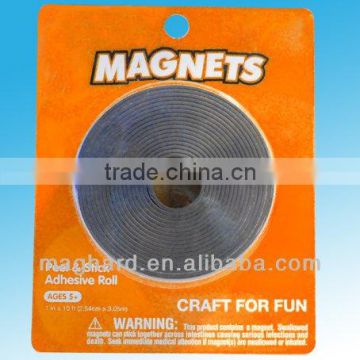 Blister packed magnetic strip magnetic peel sticker adhesive roll