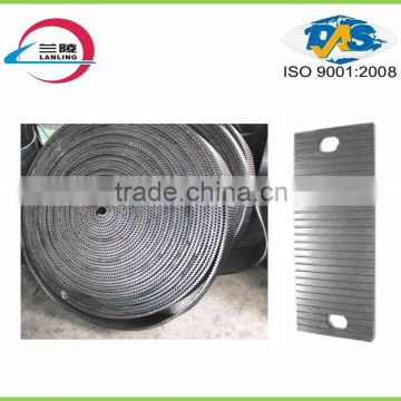 Rail grooved rubber pad for railway