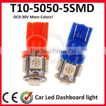 High Brightness Imported Chips LED auto parts T10 5050 5SMD T10 194 168 5050 smd led 5050