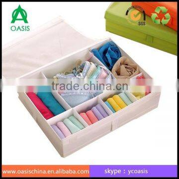 wholesales cardboard drawer storage box/ socks fabric divided drawer storage box