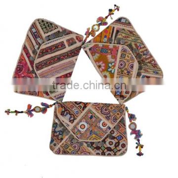 Antique Textiles Traditional Rabari Work Dowry Bags With Very Fine Hand Embroidery & Mirrorwork~Ancient Art & Crafts