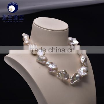 18-22mm aaa big white barock pearls necklaces for wholesale