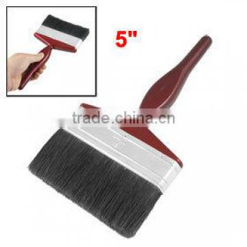 5" Wide Black Bristle Dark Red Handle Paint Brush Painting Tool