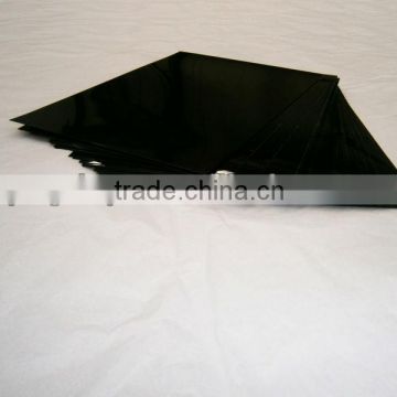 black glossy rigid PVC panels, 1220x 1220 mm size, without PE protective film