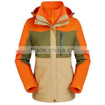 Custom women 3 in 1 waterproof outdoor jacket