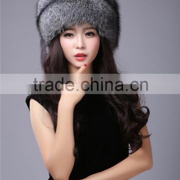 Whole skin made Silver fox fur hat