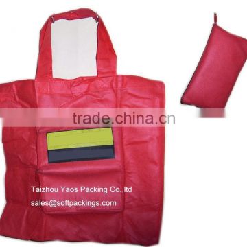 custom reusable folding shopping bag, recycled non woven tote bag, non woven foldable bag
