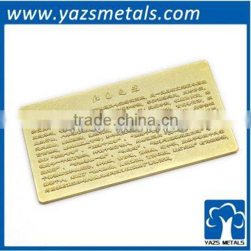 gold plating metal label company