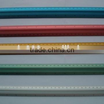 custom 30cm 12' metallic aluminium ruler