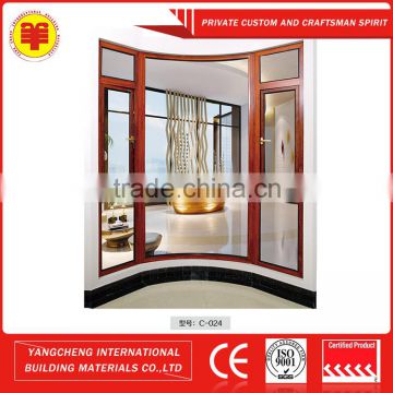 Style aluminum double layer glass casement window models for houses and living room