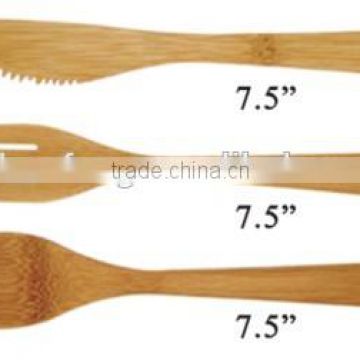 2017 bamboo catering utensils with bag for children