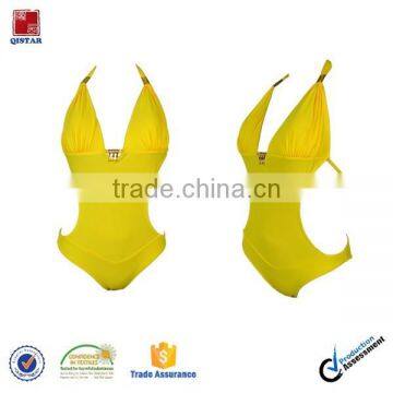 Yellow Super Quality Best Sell One Piece Swimsuit