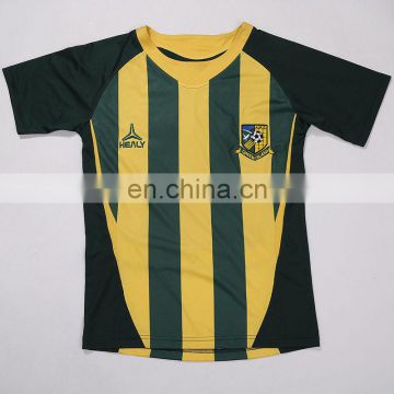 YS-YXL black and golden striped new soccer player jersey