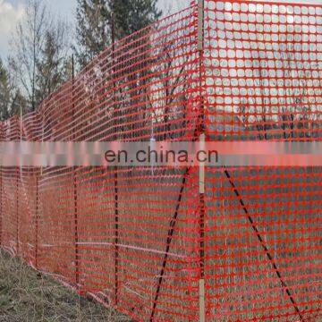 Warning fence for construction safety net orange