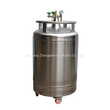 100L Stainless Steel Cryogenic Liquid Nitrogen Storage Tank