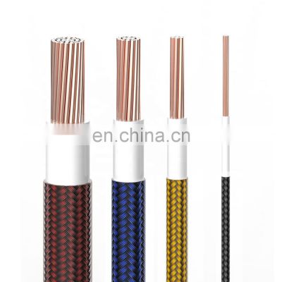 High quality fiberglass braid silicone rubber insulation wire