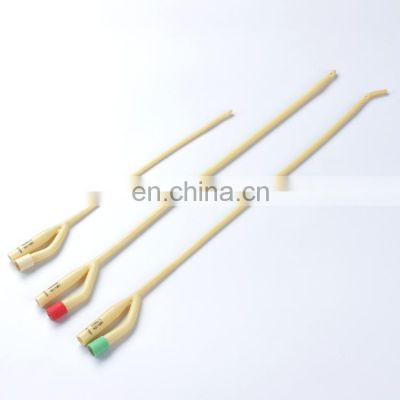 China best price latex 2 way tiemann tip foley catheter