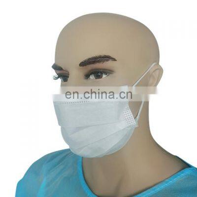 Wholesale White face mask 3-ply Face Mask Dust With Low Price disposable non-woven facial mask