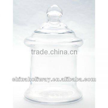 Clear Glass Cookies Jar with Lid, Small Size