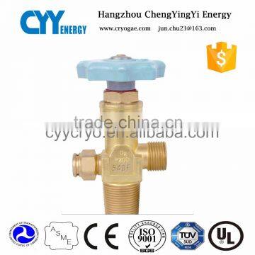 Refrigerant gas cylinder valve