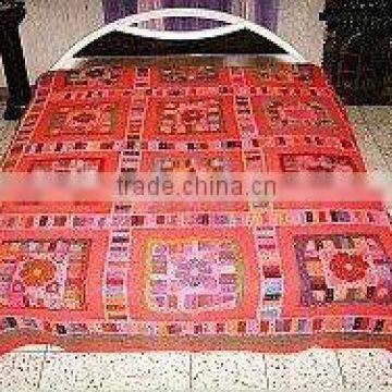 New Cotton Patchwork Designer Indian Bedspread