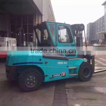 heavy duty 8t electric forklift with cabin room