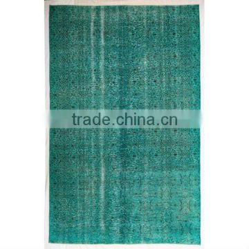 Handmade Pale Turquoise Over-dyed Rug (10 x 6 feet)