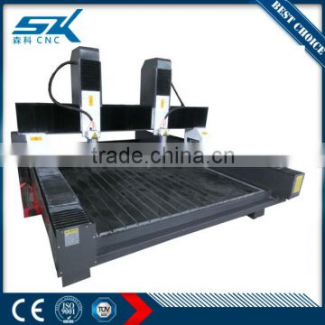 cnc marble engraving machine price double heads 1300*2500mm processing material accuracy on stainless steel copper ceramic