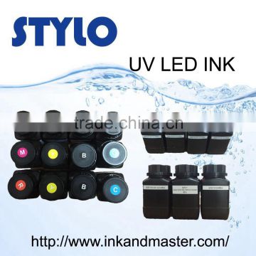Bright color UV LED Ink