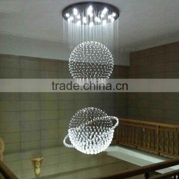 Long Stair Luxury Crystal Chandelier with Clear Crystal Balls 92039