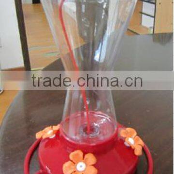 2016 new product !470ml transparent body ,red base, individual packed bird-feeder
