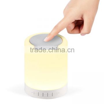 Bluetooth Speaker RGB LED Night Light Touch Control Dimmable TF AUX Input