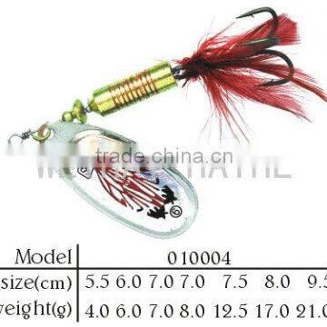 Spinner bait metal lure