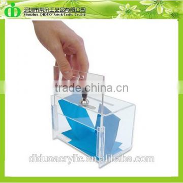 DDD-0146 Trade Assurance Mini Acrylic Donation Box With Lock