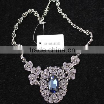 JSY Jewerly Factory Wholesale Price Blue Gem Necklace N1511129G