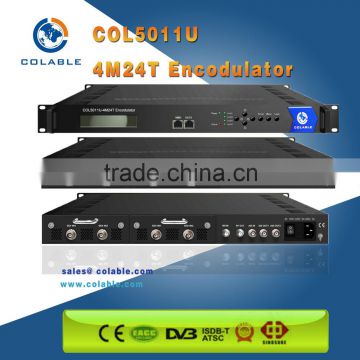 4 CH hd-mi/sdi to rf encodulator, h.264/mpeg-2 encoder modulator COL5011U-4M24T