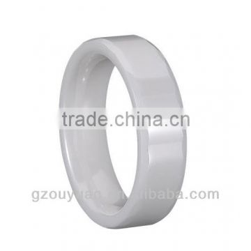 New White Ceramic Ring, Women's White Ceramic Ring