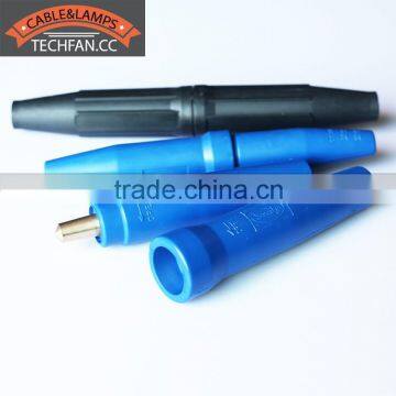 super flexible blue rubber brass 300AMP 500AMP welding cable plug