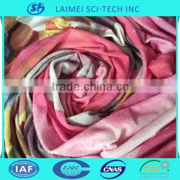New style polyester flower printed microfiber towel fabric for bedsheet