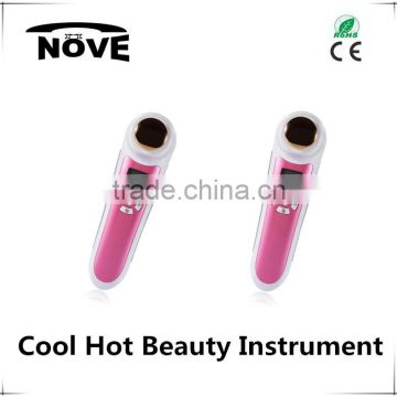 Rechargeable portable Ultrasonic+Cool &Hot beauty machine Anti-aging device NV-113 with CE ROHS approval wedding gifts