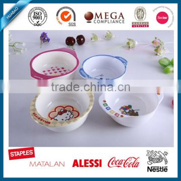 baby melamine anti scald baby bowls with different decal, feeding bowl for baby, melamine mixing bowls
